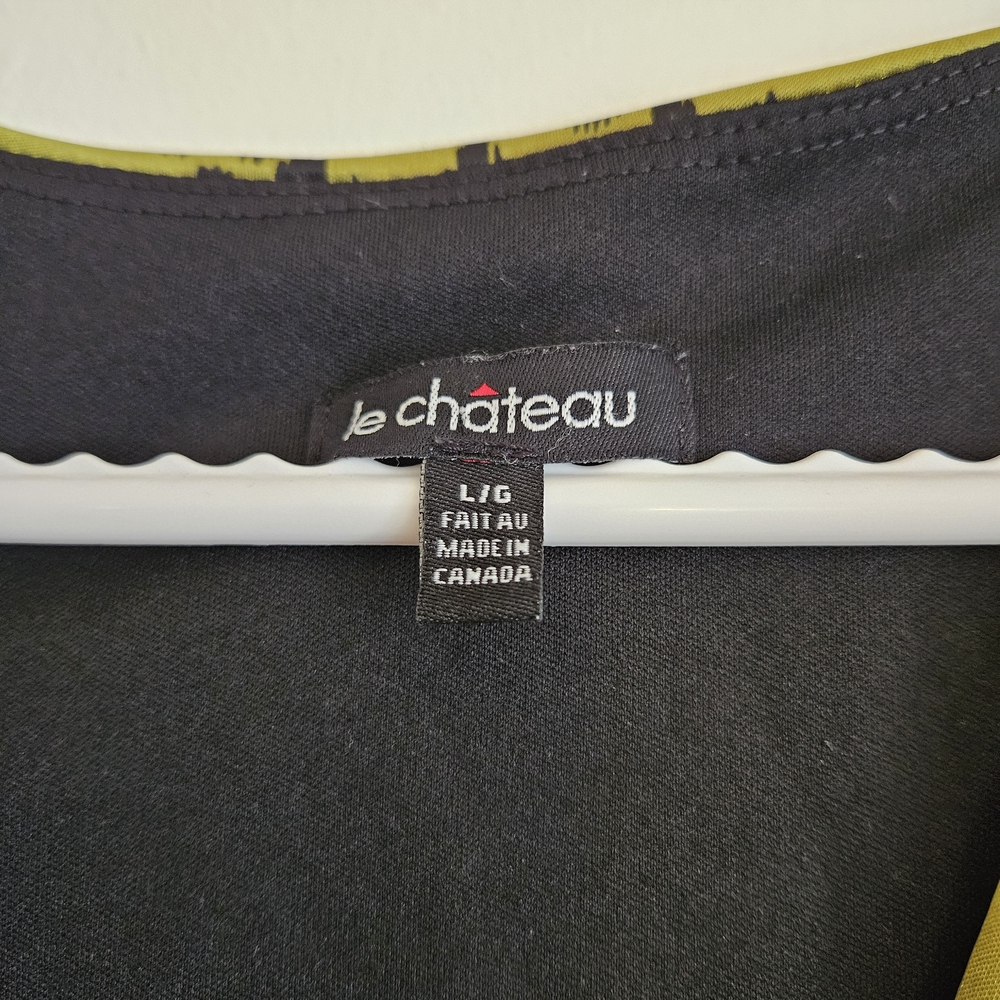 Le Chateau Olive and Black Midi Dress - Picture 3 of 3